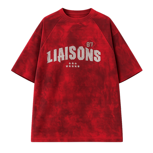 韓國🇰🇷 LIAISONS 撞色斑駁 短袖
