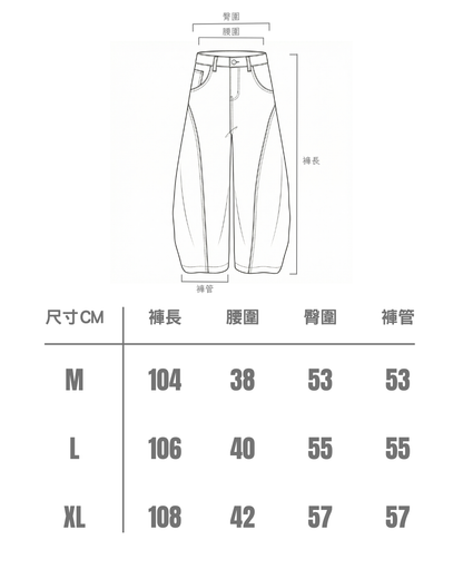 【現貨】基本款 正高磅刷色彎刀褲