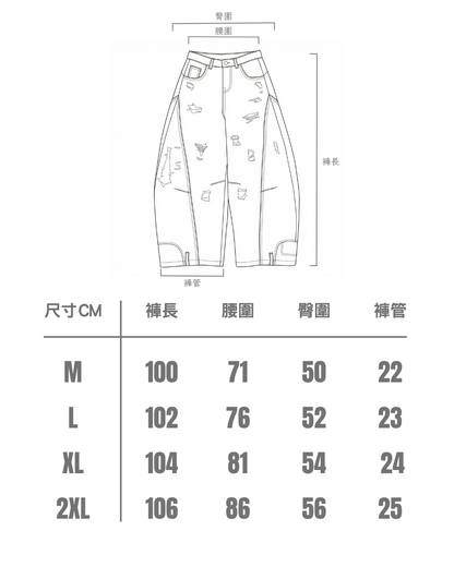 【現貨】美式高階破壞彎刀褲