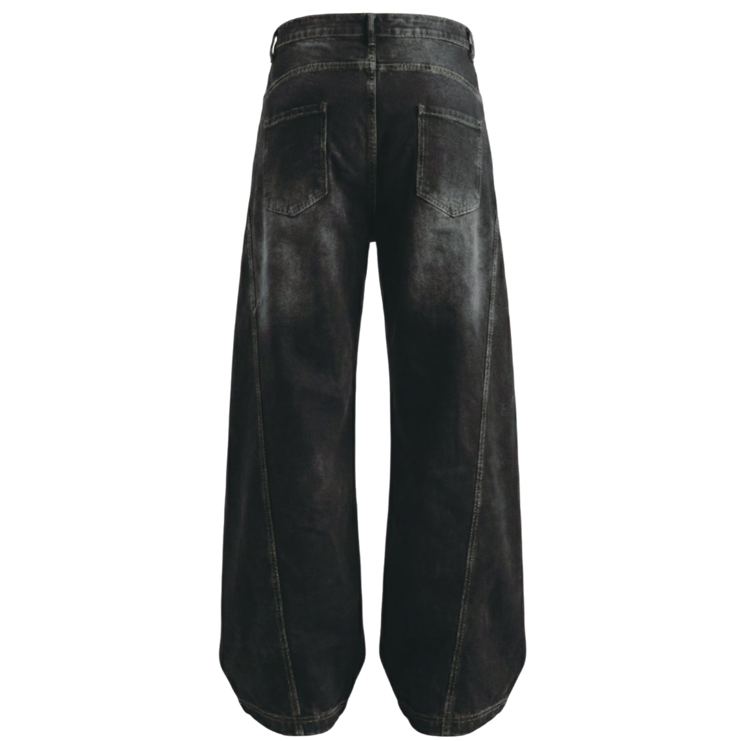 基本款 高磅刷色彎刀褲