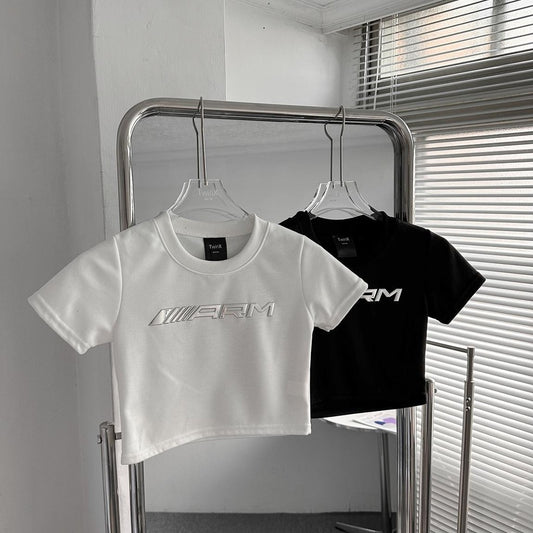 韓國 Boxy ARM液態金屬短袖【女版】