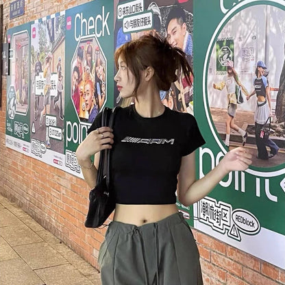 韓國 Boxy ARM液態金屬短袖【女版】