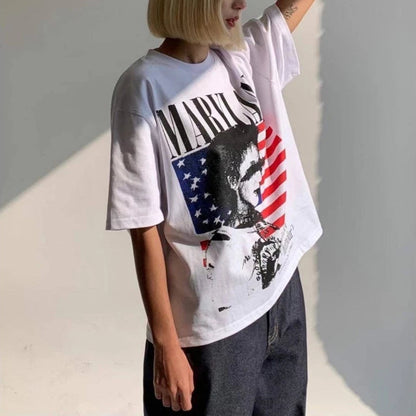 韓國小品 USA Boxy 高磅短袖【高質版型】