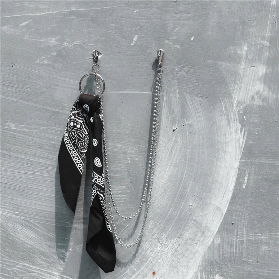 變形蟲方巾 X 美式褲鏈