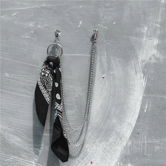 變形蟲方巾 X 美式褲鏈