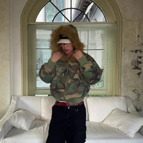 【SEMPLICITA】BOXY迷彩座山雕 雙面可穿式