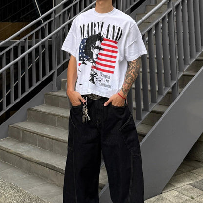 韓國小品 USA Boxy 高磅短袖【高質版型】